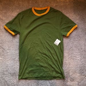 Urban Outfitters Green&Orange Ringer Tee